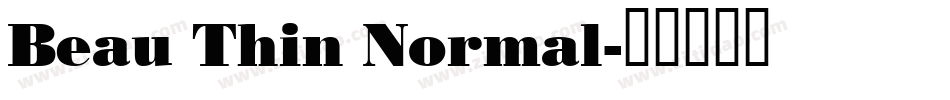 Beau Thin Normal字体转换